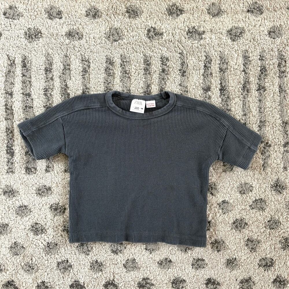 Zara waffle short sleeve shirt